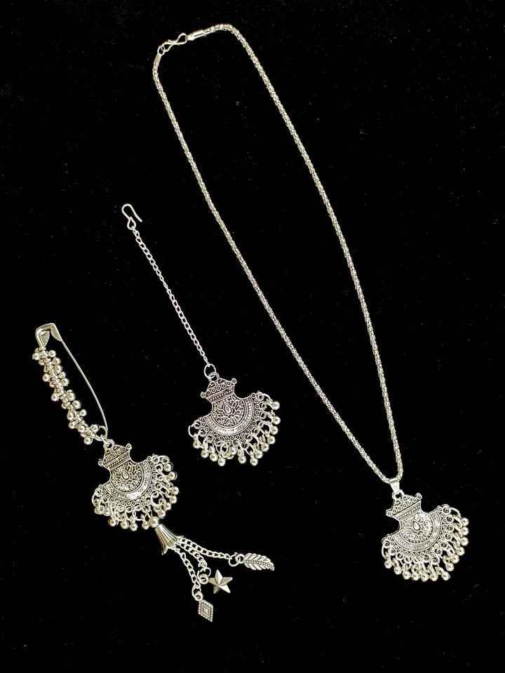 “Tribal Crescent Charm Jewelry Set”