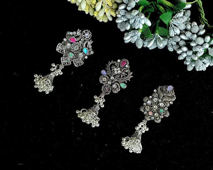 oxidised silver saree pin combo 1 jumaki (spcombo-03)