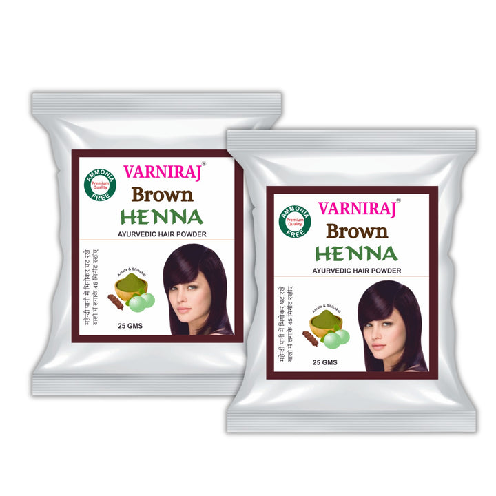Varniraj 10 pis 🥳 combo set Brown Heena Hair Colour (25 GM)