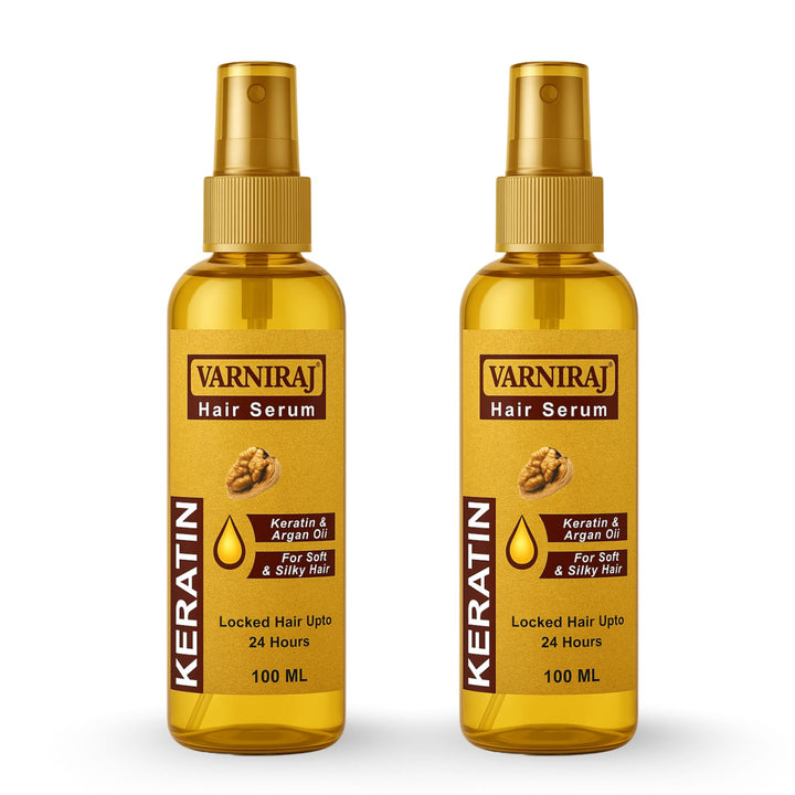 Varniraj combo 3 pis set Ayurvedic Keratin Argan Hair Serum (100 ML)